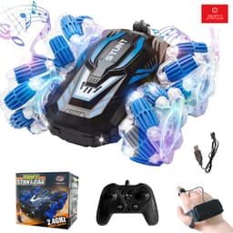 Auto Rc De Truco Control Remoto Drift Dual Luz Musica Ninos Azul