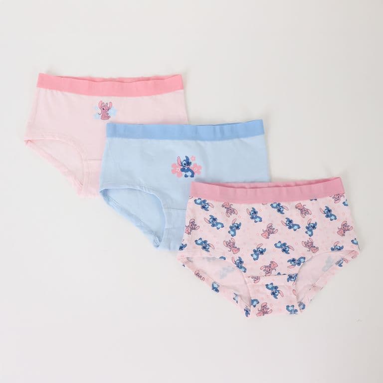 Tripack Calzon Nina Rosado Flores Lilo & Stitch Rosa 12