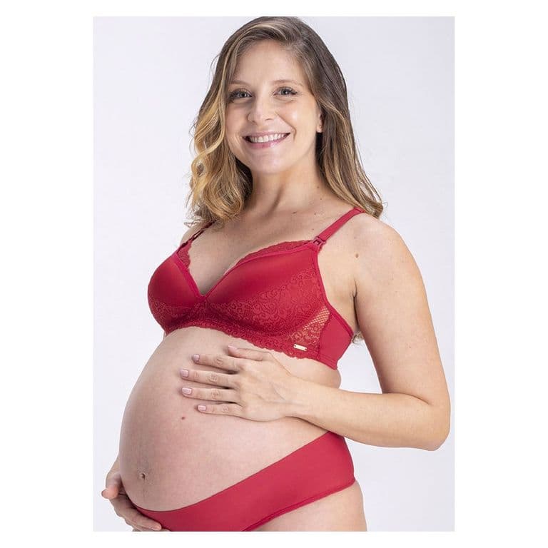 Sosten Lactancia Copa 3D Mujer Rojo XXL