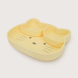 Plato gato con base antideslizante amarillo