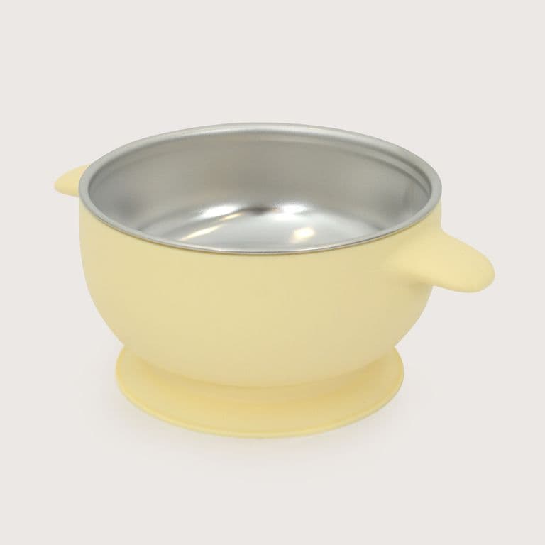 Bowl antideslizante con acero inoxidable amarillo