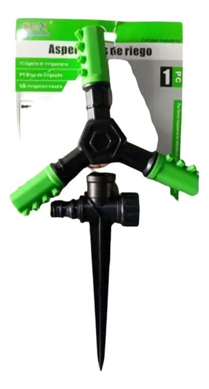 Aspersor De Riego Triple Ultra Potente Plastico 1 Pieza