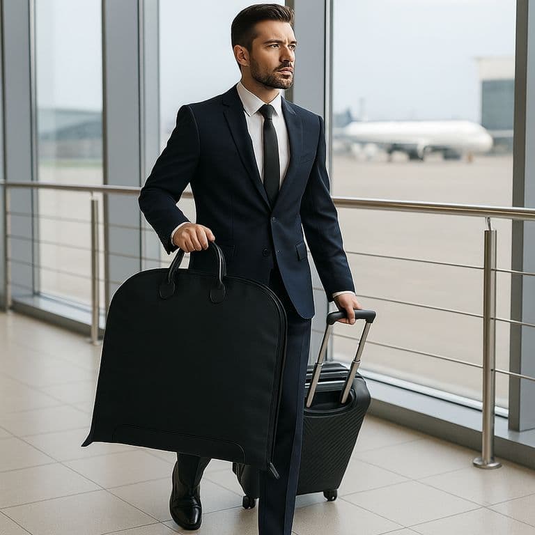 Bolsa Portatraje Oxford Impermeable Plegable 100x60 Cm Negro TALLA UNICA