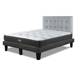 Cama Europea Radiant Respaldo Urban Plata 2pza