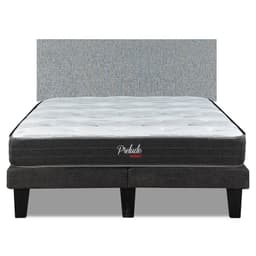 Cama Europea Radiant Respaldo Praga Plata