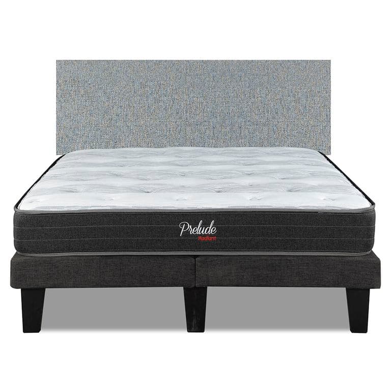 Cama Europea Radiant Respaldo Praga Plata