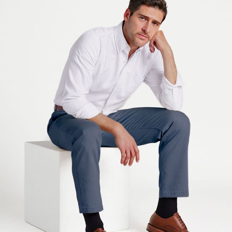 Pantalon Gabardina Verano Azul Acero 60