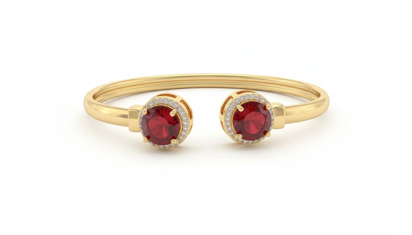 Pulsera Esclava Roseta Doble Enchapada en oro de 18k 65mm Diametro Dorado ...