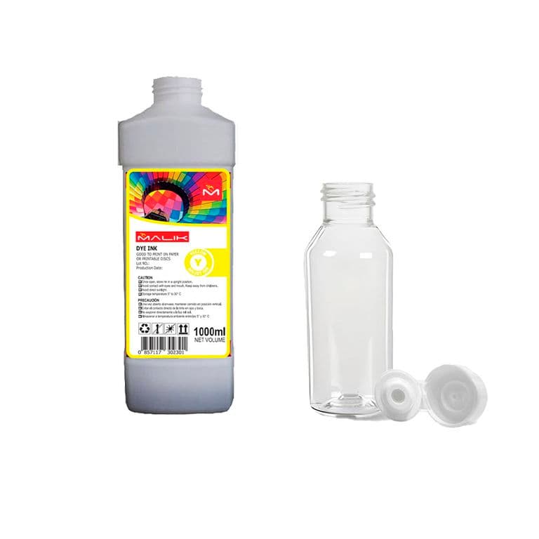 Tinta Amarillo 1 Litro con Botella GT53 para Hp ST 210