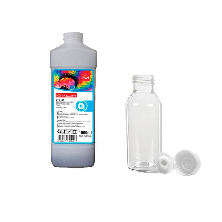 Tinta Cyan 1 Litro con Botella GT52 GT53 para Hp ST 580