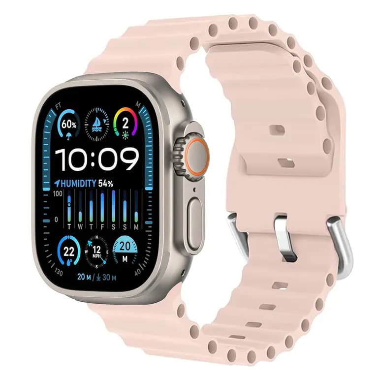 Reloj Inteligente Smartwatch Sport 49mm 2 Correas U-2 Rosado Rosado