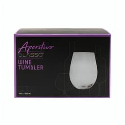 SET 4 VASOS VINO REDONDO CRISTAL