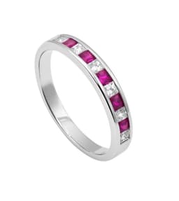 Anillo Riel 11 Circones Rosa Plata 925 Rosa 13