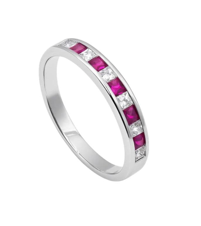 Anillo Riel 11 Circones Rosa Plata 925 Rosa 13
