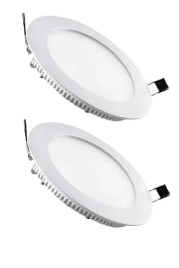 PACK 2 PANELES LED EMBUTIDO REDONDO 12W CALIDO
