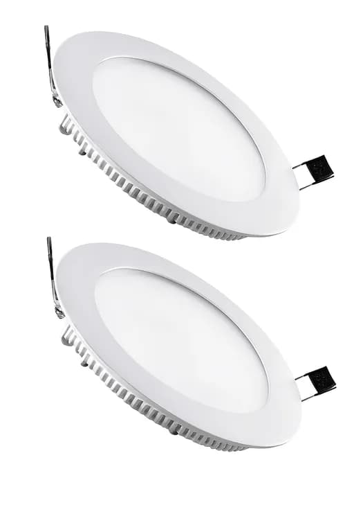 PACK 2 PANELES LED EMBUTIDO REDONDO 12W CALIDO
