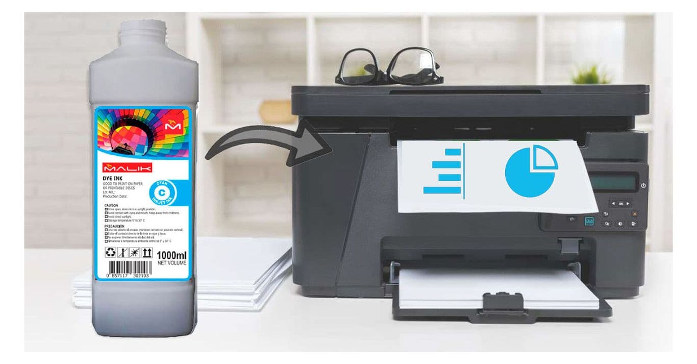 Tinta Cyan 1 Litro compatible Canon Pixma Tinta continua G2100