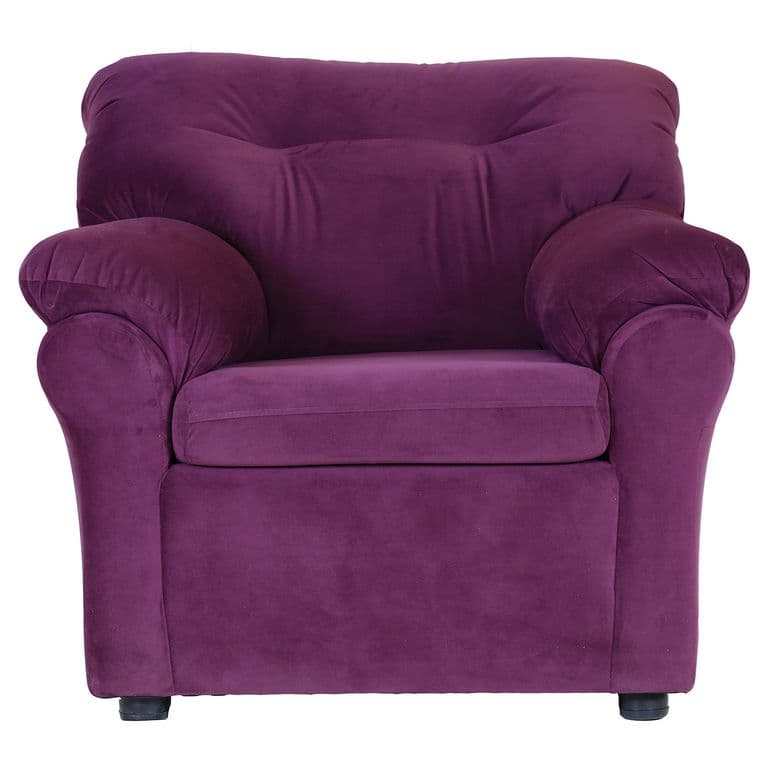 Sofa Mateo 1 Cuerpo - Tela Felpa / Lila