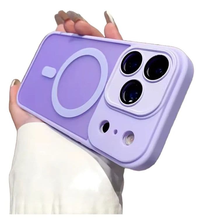Carcasa Mate Para Iphone 17 Pro Max Magnetica Lila