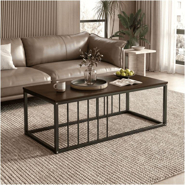 Mesa De Centro Minimalista Con Cubierta De Melamina 15 Mm
