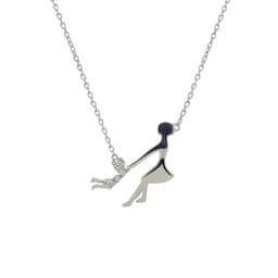 Collar Mama e Hija Plata 925 Plateado 45