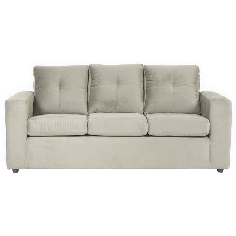 Sofa Emanuel 3 Cuerpos - Tela Felpa / Beige