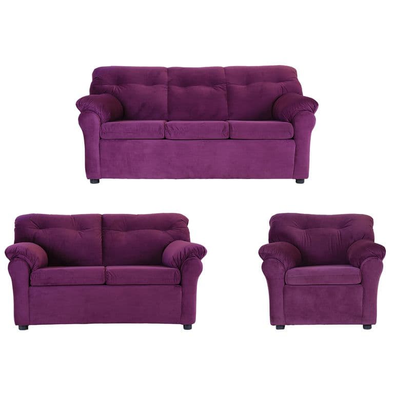 Living Mateo 321  - Tela Felpa / Muebles Altiro. Lila