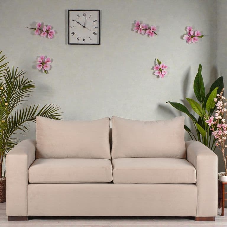 Sofa Edom 3 Cuerpos - Tela Felpa / Beige