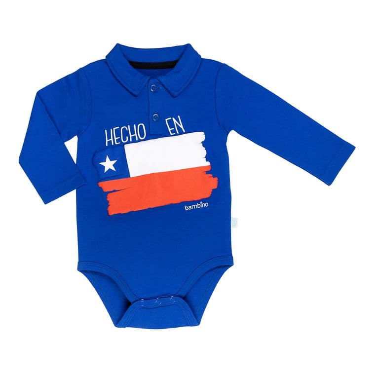 Body Chile Azul Bandera Nino Azul 12-18 MESES