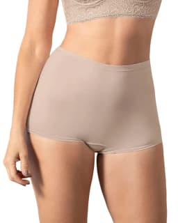 Calzon tipo Boxer Tiro Alto en Tela Lisa 72321 Cafe Claro XL