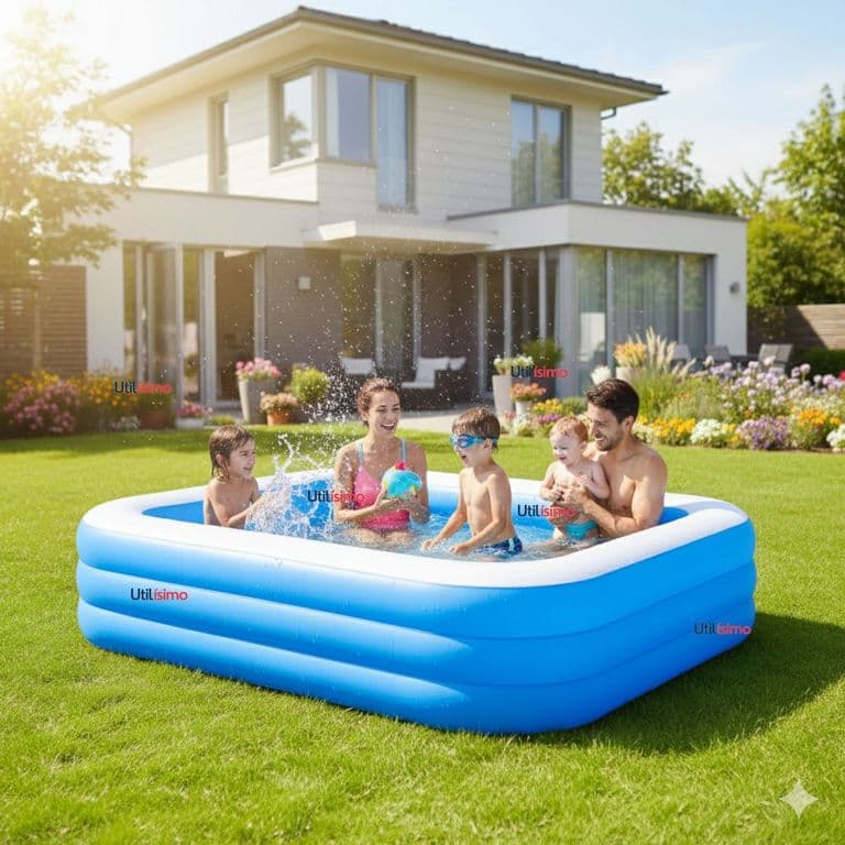 Piscina Inflable Rectangular 210x140x60 CM Color Azul