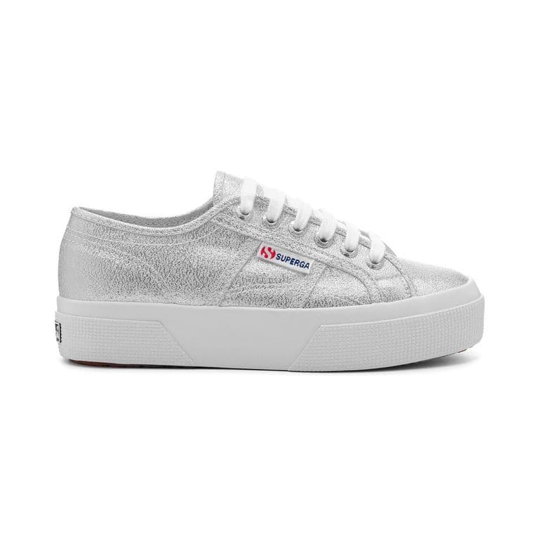 Zapatilla Women 2740 Platform Lame Grey Silver Gris 38