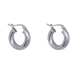 Aros Argollas Lisas Rodinados 20mm Plata 925 Plateado 20