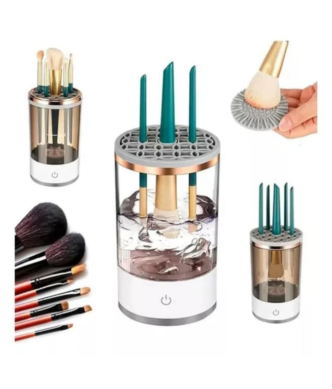 Limpiador De Brochas De Maquillaje USB Lava Y Seca En Segundos