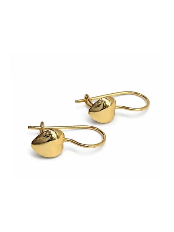 Aros Gancho Corazon 5mm No1 Oro 18K Colgantes 1gr Mujer Elegantes Regalo