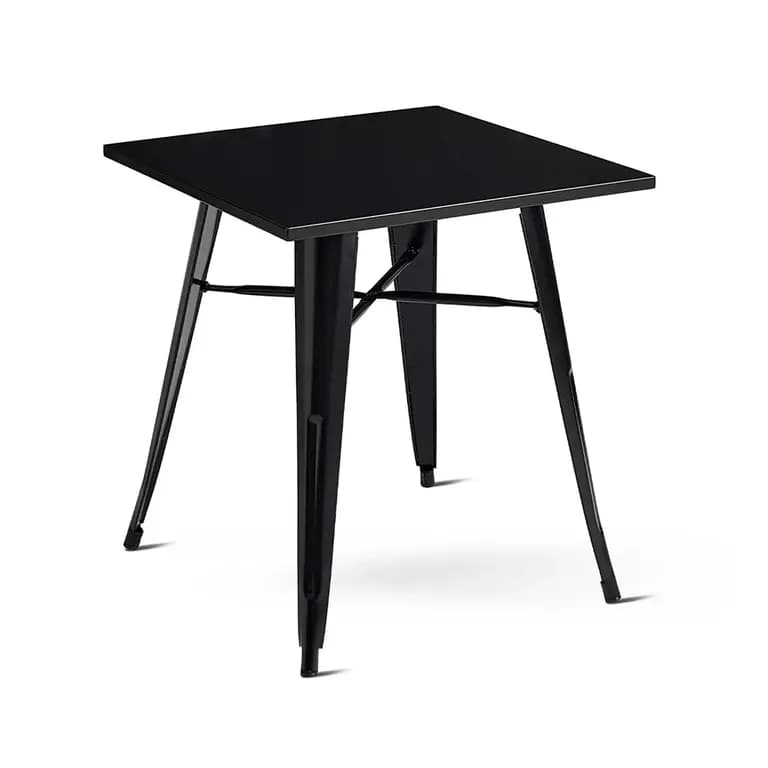 Mesa Metal Tolix Negra 70x70 cm Negro