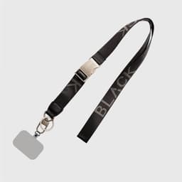 Lanyard Logo Silver Negro TALLA UNICA