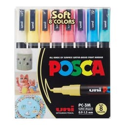 SET MARCADORES ACRILICOS PASTELES 3M 8 COLORES POSCA