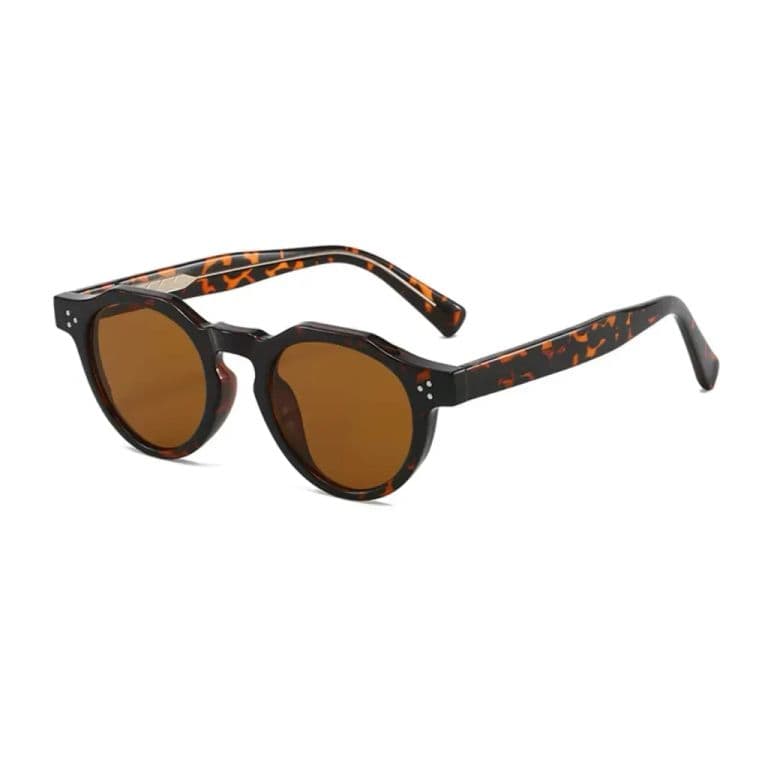 Lentes de Sol Redondos Unisex Shauna SH511037 TR90 UV400 Marron Animal Print TALLA UNICA