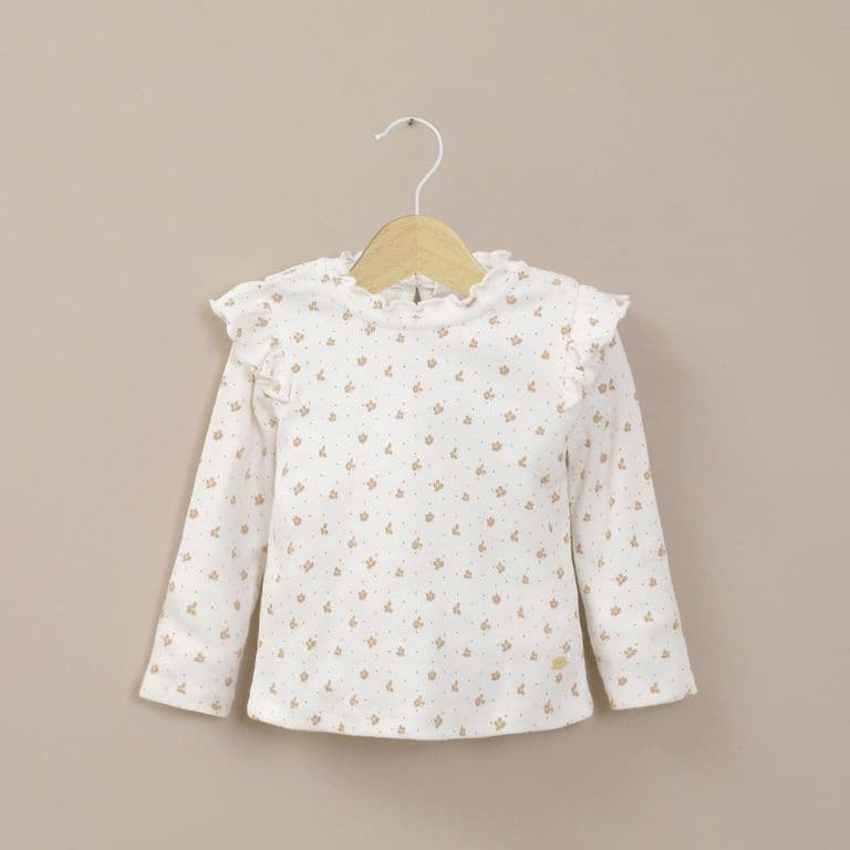 Polera Rib Infant Nina Blanca Blanco 12 MESES