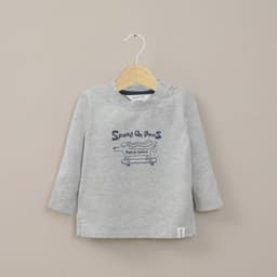 Polera Infant Nino Gris Melange Gris 9 MESES