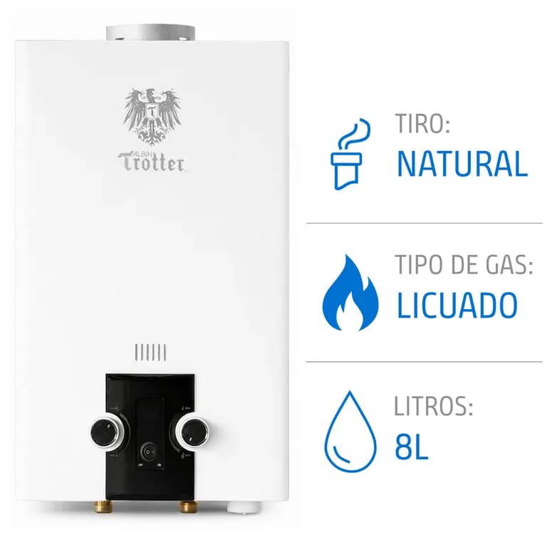 Calefont 8 Litros Tiro Natural Gas Licuado N24