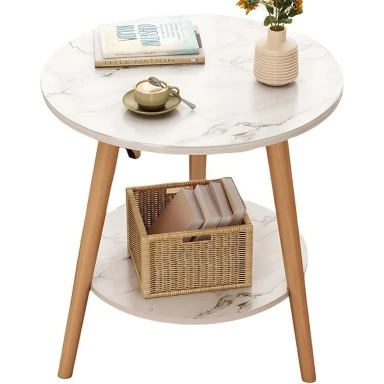 Mesa De Centro Con Diseno Nordico 60x60x52cm