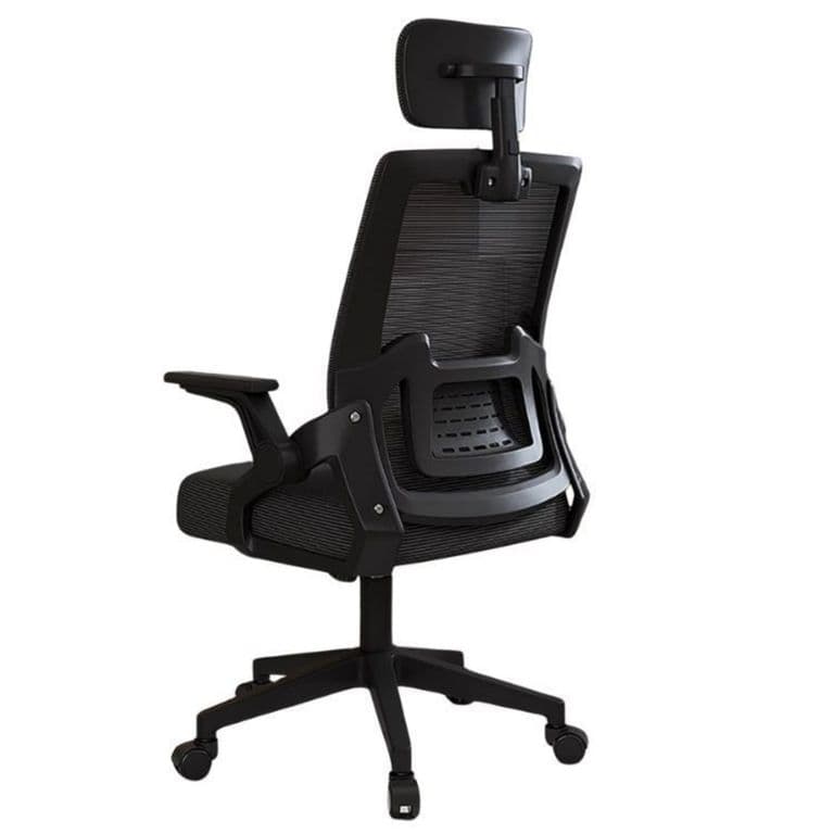 Silla Oficina Con Cabecero Ergonomico Malla Mesh Home Office Negro
