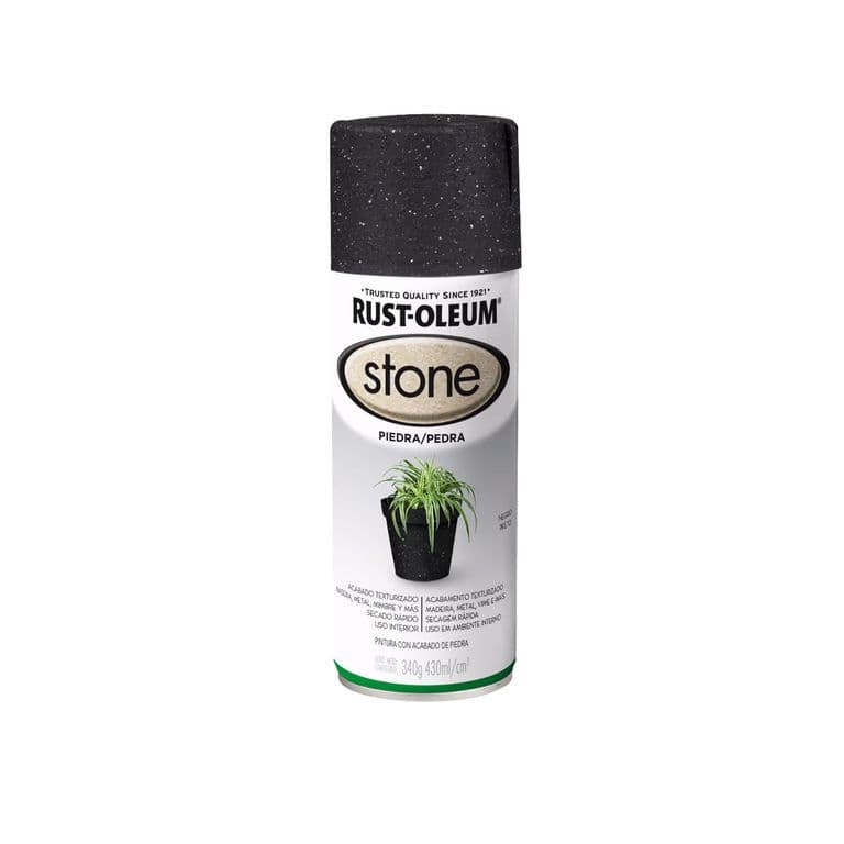 Pintura en Spray Acabado Piedra Negro Texturado 340 g