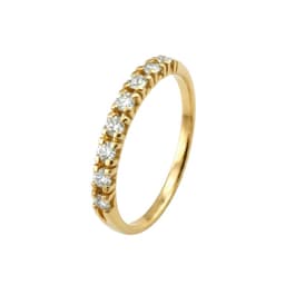 Anillo Oro 18kt Platino Cintillo Eternidad Circonitas Amarillo 19