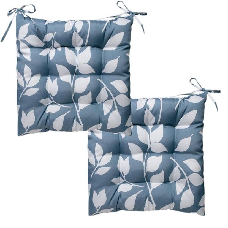 Pack de 2 Cojines para silla 40 cm x 40 cm Prado Azul