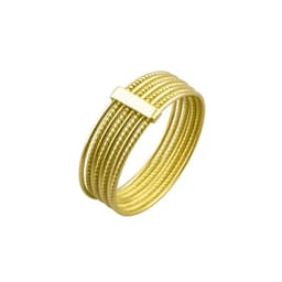 Anillo Oro 18kt Platino Semanario Barra Amarillo 15