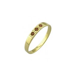 Anillo Oro 18kt Platino Tresillo Geometrico Circonita Blanco 14
