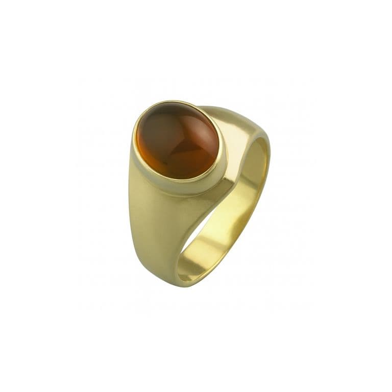 Anillo Oro 18kt Sello Oval Clasico Amarillo 17